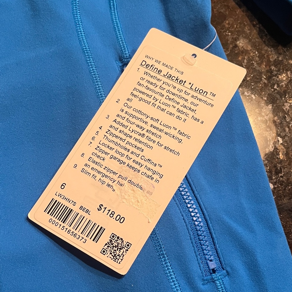 lululemon athletica Define Jacket in Blue